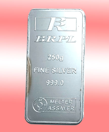 Bangalore refinery BRPL 999 purity Silver Bar