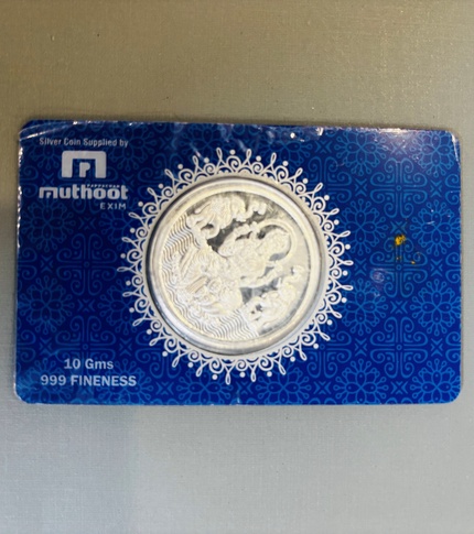 Muthoot Exim 10 g Silver Coin