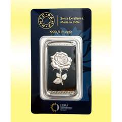 MMTC-PAMP 999 Purity Rose 50gm Silver Bar